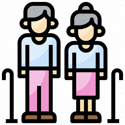 Couple, elderly, grandfather, humanpictos, man, old, people icon - Download on Iconfinder