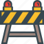 barrier, construction, resctricted, road, traffic 
