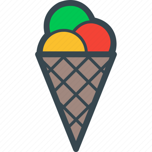 Cone, cream, dessert, food, ice icon - Download on Iconfinder