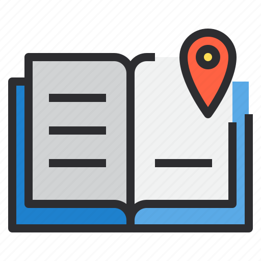 Agenda, book, business, location, map, notebook, pointer icon - Download on Iconfinder