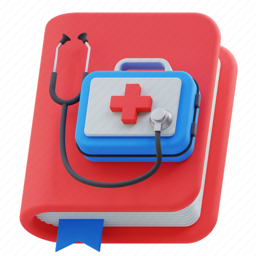 Medical, book 3D illustration - Download on Iconfinder