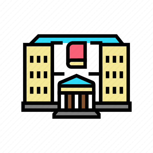 Library, building, book, educational, literature, read icon - Download on Iconfinder