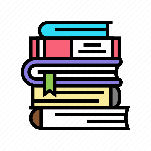 Pile, books, book, educational, literature, read icon - Download on Iconfinder