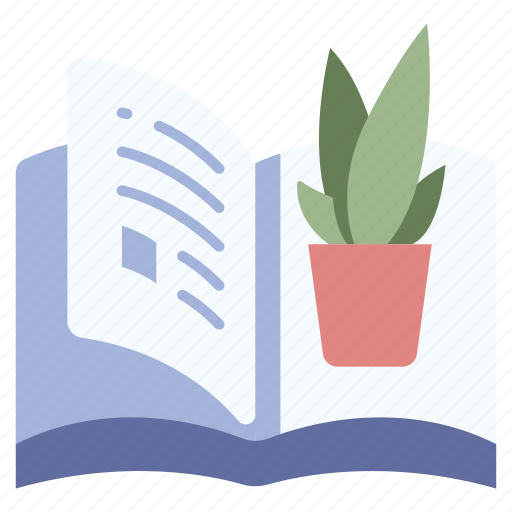 Book, botanical, garden, leaf, nature, plant, reading icon - Download on Iconfinder