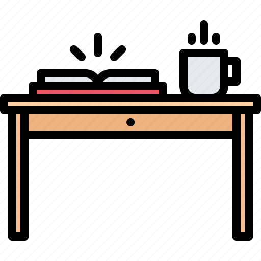 Book, cup, literature, reading, shop, table icon - Download on Iconfinder
