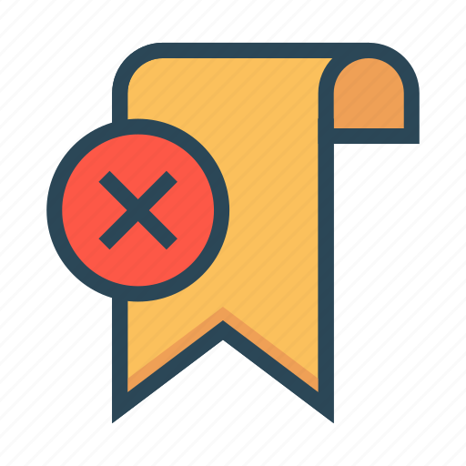 Bookmark, delete, remove, ribbon, tag icon - Download on Iconfinder