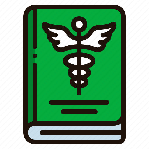 Medical, book, caduceus, healthcare, health, education icon - Download on Iconfinder
