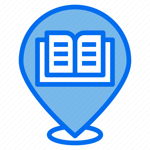 Book, bookshop, location, map, pin, store icon - Download on Iconfinder