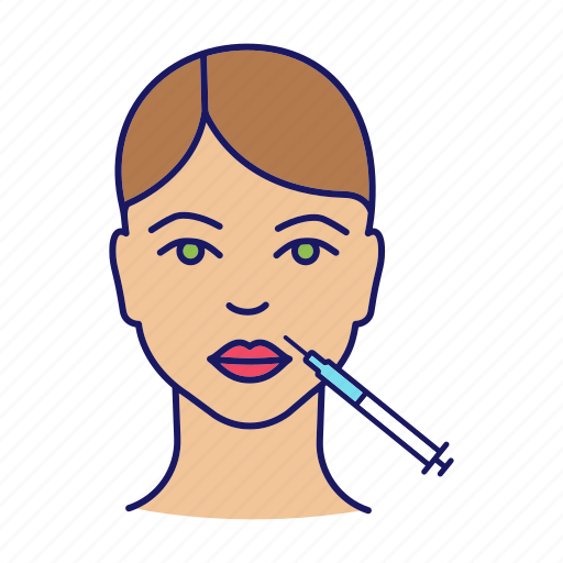 Botox, cosmetology, face, facial, injection, lips, wrinkle icon - Download on Iconfinder