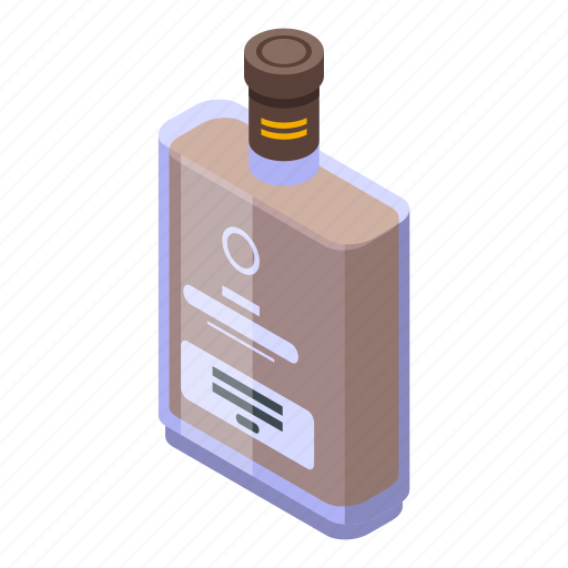 Menu, bourbon, isometric icon - Download on Iconfinder