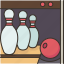 bowling, gutter, ball, rolling, game 