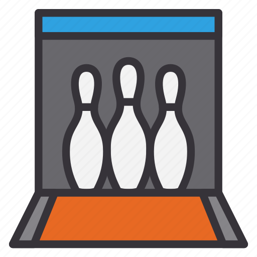 Bowling, sport, game, pins, track icon - Download on Iconfinder