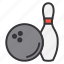 bowling, sport, pin, ball, strike 