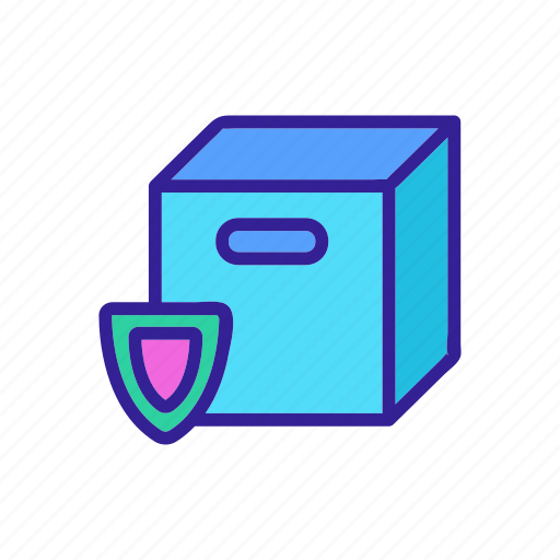 Box, cardboard, carton, container, contour, packaging icon - Download on Iconfinder