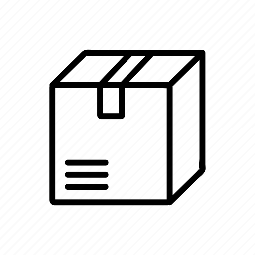 Box, cardboard, carton, container, contour, packaging icon - Download on Iconfinder