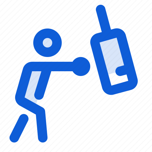 Boxing, exercise, punching, sandbag, workout, boxer, man icon - Download on Iconfinder