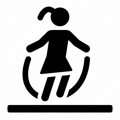 Skipping, rope, jumping, exercise, fitness, woman icon - Download on Iconfinder