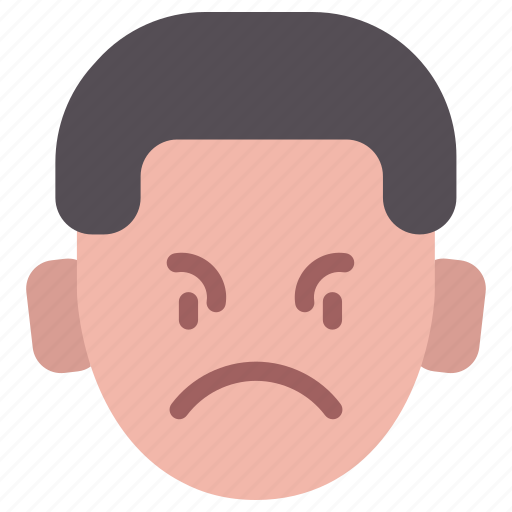 Boy, emoji, smiley, face, emoticon, angry, anger icon - Download on Iconfinder