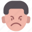 boy, emoji, smiley, face, emoticon, angry, anger, furious 