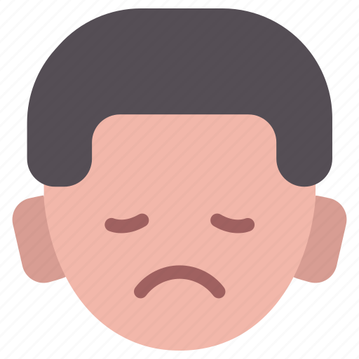 Boy, emoji, smiley, face, emoticon, disappoint, disappointed icon - Download on Iconfinder