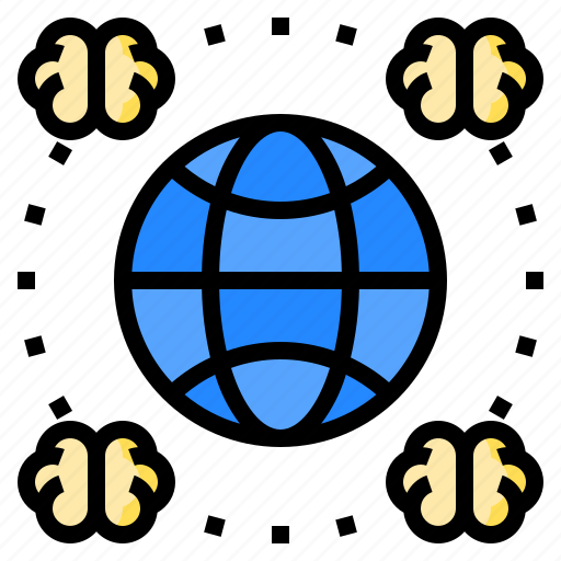 Brain, global, network, social, world, worldwide icon - Download on Iconfinder
