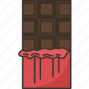chocolate, dark, cocoa, bar, snack