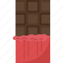 chocolate, dark, cocoa, bar, snack