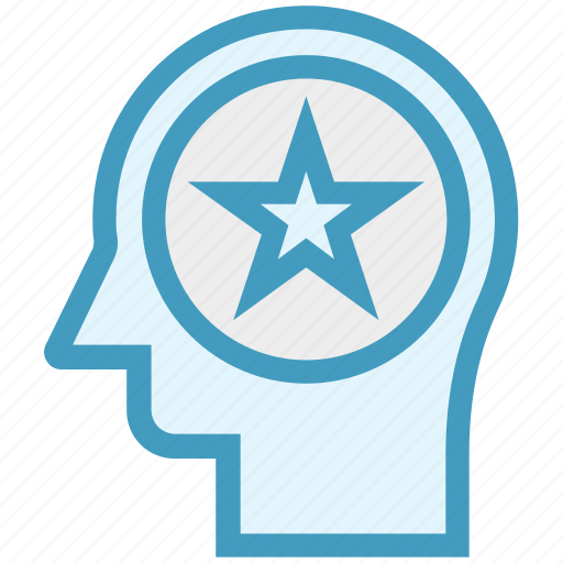 Favorite, head, human head, mind, star, thinking icon - Download on Iconfinder
