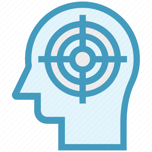 Focus, head, human head, mind, target, thinking icon - Download on Iconfinder