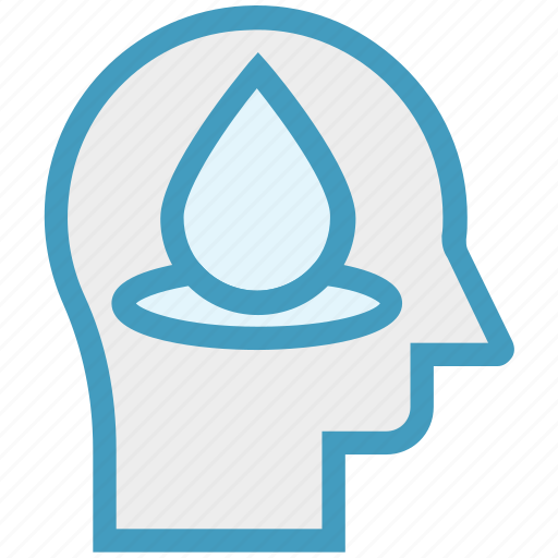 Drop, head, human head, mind, thinking, water icon - Download on Iconfinder
