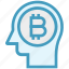 bitcoin, head, human head, mind, money, thinking 