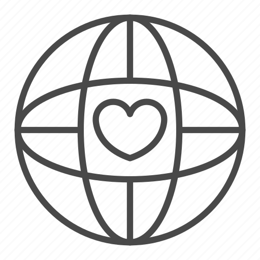 Charity, concept, earth, global, globe, heart, love icon - Download on Iconfinder