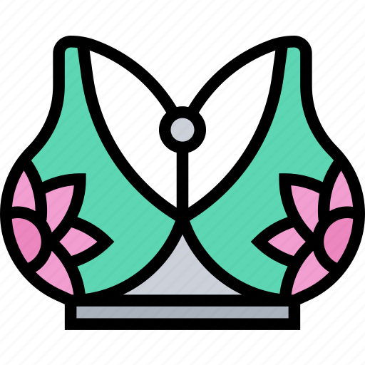 Bralette, bra, unpadded, outerwear, comfort icon - Download on Iconfinder
