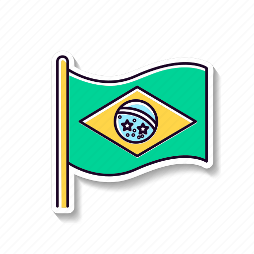 Flag of brazil, state symbol, patriotism, emblem icon - Download on Iconfinder