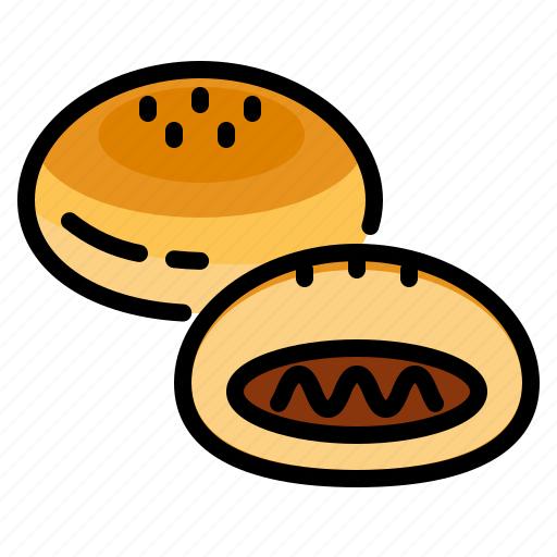 Anpan, buns, bread, bean, bakery, bun, bean bun icon - Download on Iconfinder
