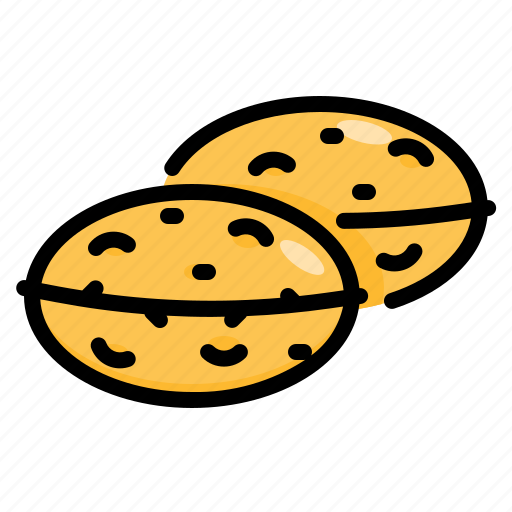 Bread, poori, puri, bun, buns, indian, food icon - Download on Iconfinder