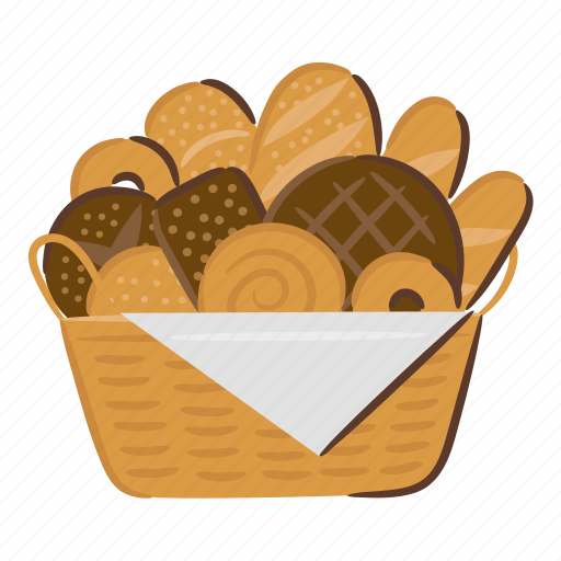 Bread, bake, bakery, basket, homemade icon - Download on Iconfinder