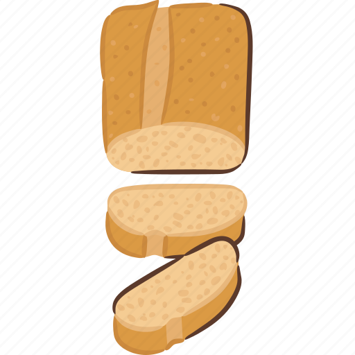 Ciabatta, italian, white, bread, wheat, flour, whole icon - Download on Iconfinder