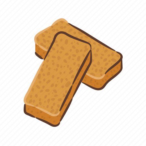 Rusk, dry, biscuit, bake, bakery, cake icon - Download on Iconfinder
