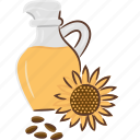 sunflower, oil, cooking, food, fat