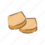 potato, bread, bake, food, slide 