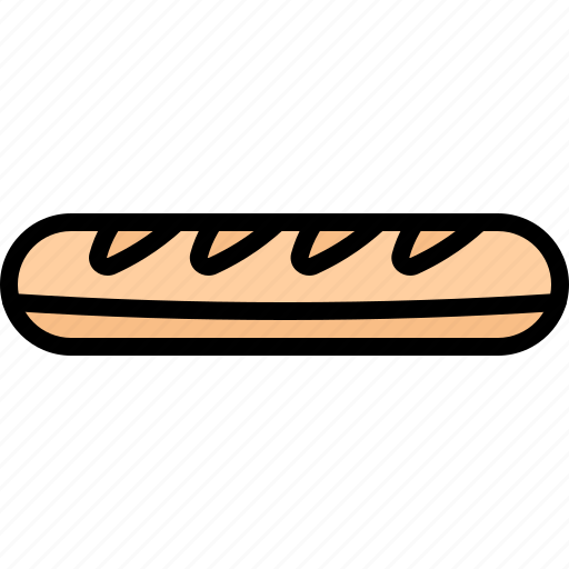 Baguette, bread, bakery, food, baked, goods icon - Download on Iconfinder