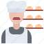 baker, worker, bread, man, bakery, food, baked, goods 