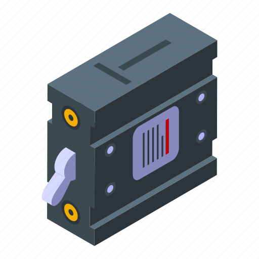 Automatic, breaker, isometric icon - Download on Iconfinder