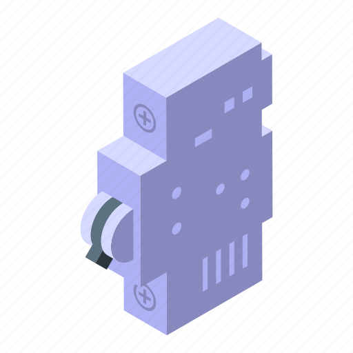 Safe, circuit, breaker, isometric icon - Download on Iconfinder