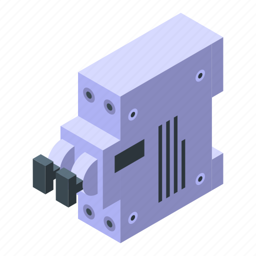 Circuit, breaker, device, isometric icon - Download on Iconfinder