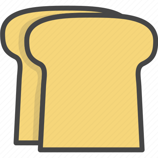 Bread, breakfast, filled, food, outline, toast icon - Download on Iconfinder