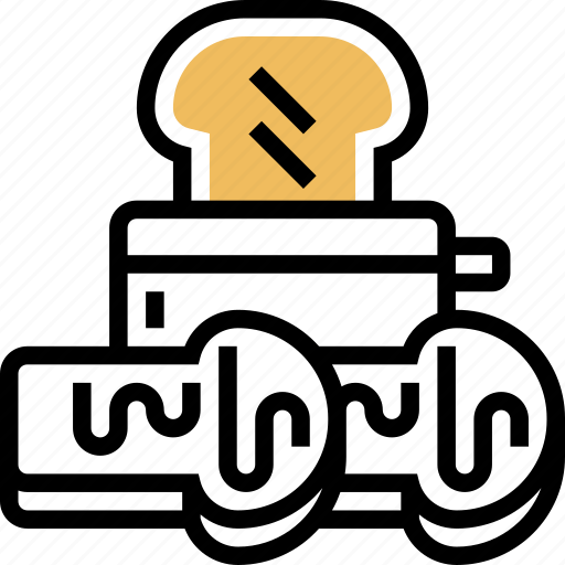 Toast, bread, crisp, breakfast, food icon - Download on Iconfinder