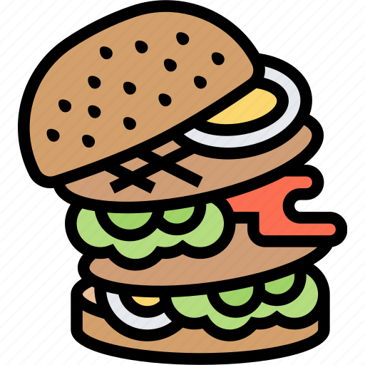 Hamburger, burger, food, meal, delicious icon - Download on Iconfinder
