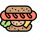 hotdog, bread, sausage, sandwich, snack